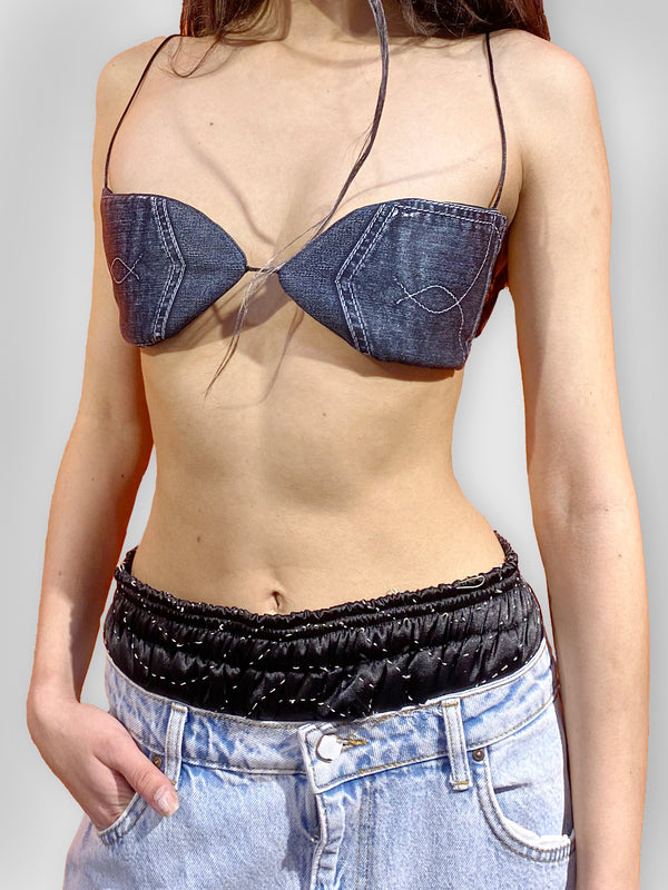 Denim Pocket Bra