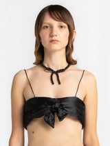 Black Bow Yorgan Bra