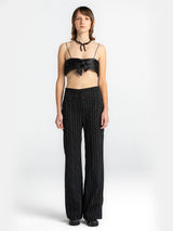 Black Striped Trousers