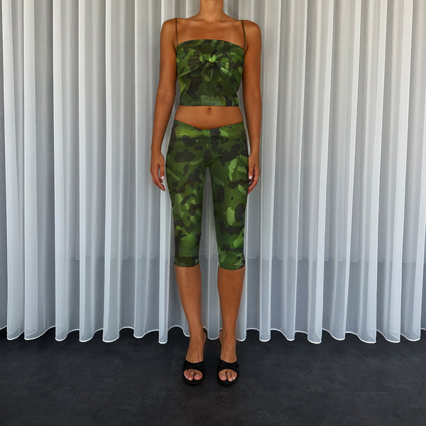 Camouflage Midi Shorts