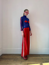 Red Yorgan Belt Pants