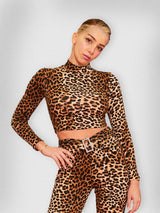 LEOPARD CROP TOP