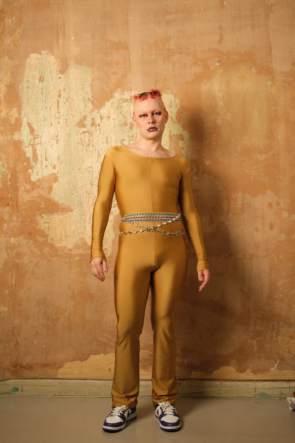 Crystal Mustard Catsuit